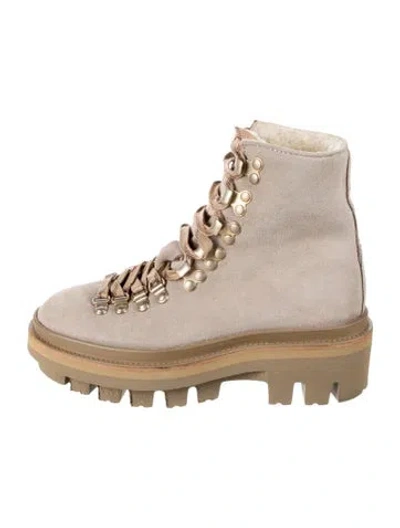 Pre-owned Allsaints Suede Hiking Boots In Neutrals