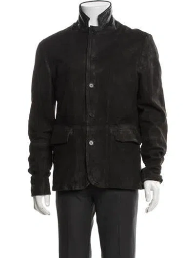 Pre-owned Allsaints Suede Jacket In Brown