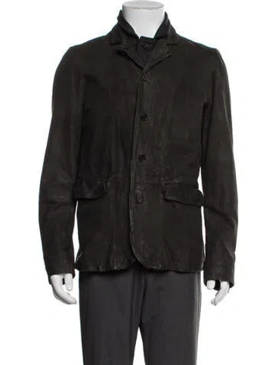 Pre-owned Allsaints Suede Jacket In Brown