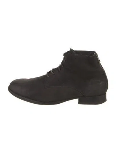 Pre-owned Allsaints Suede Lace-up Boots In Black