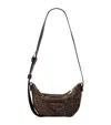 Allsaints Suede Madea Leopard Print Cross-body Bag In Brown