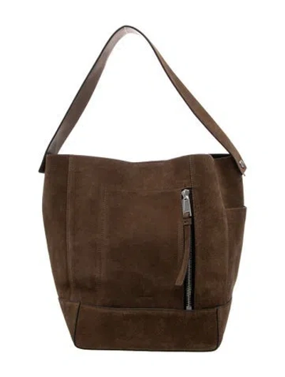 Pre-owned Allsaints Suede Messenger Bag In Brown