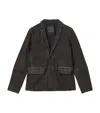 Allsaints Mens Mole Brown Monet Notch-lapel Suede Blazer Xl In Brown