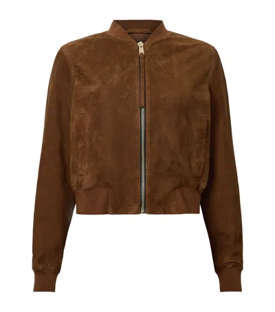 ALLSAINTS SUEDE ORTEN BOMBER JACKET