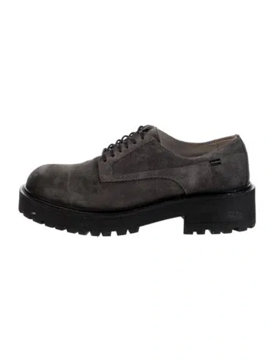 Pre-owned Allsaints Suede Oxfords In Black