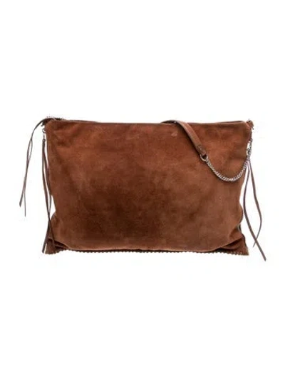 Pre-owned Allsaints Suede Shoulder Bag In Brown