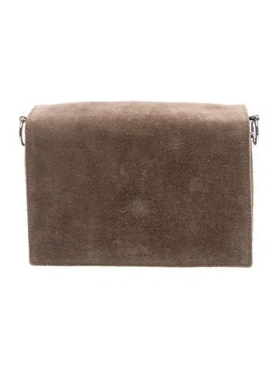 Pre-owned Allsaints Suede Shoulder Bag In Brown