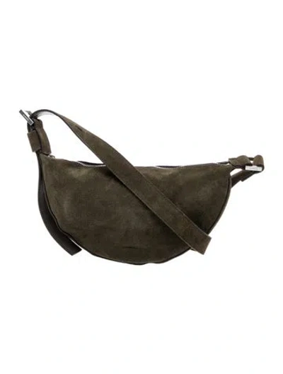 Pre-owned Allsaints Suede Shoulder Bag In Green