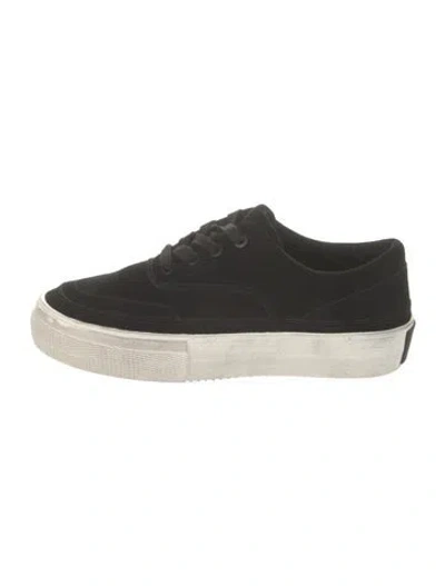 Pre-owned Allsaints Suede Sneakers In Black
