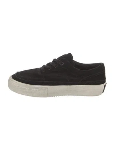 Pre-owned Allsaints Suede Sneakers In Black