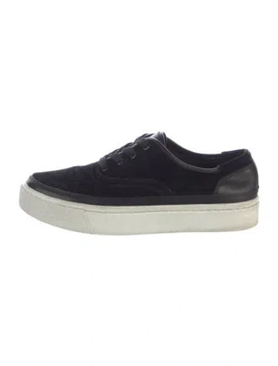 Pre-owned Allsaints Suede Sneakers In Black
