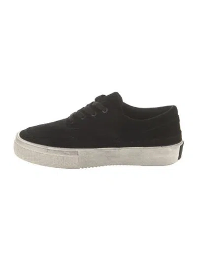 Pre-owned Allsaints Suede Sneakers In Black