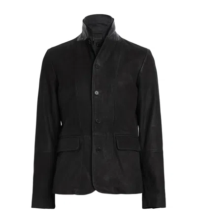 Allsaints Suede Survey Blazer In Black