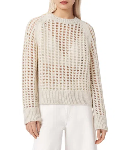 Allsaints Suniva Open Stitch Sweater In Neutral
