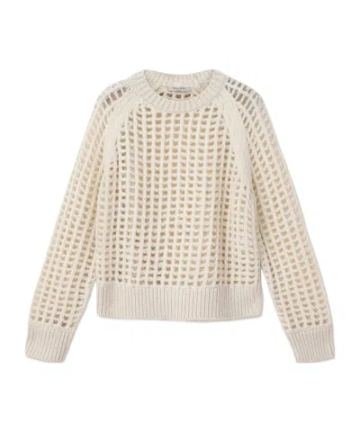 Allsaints Suniva Open Stitch Sweater In Neutral