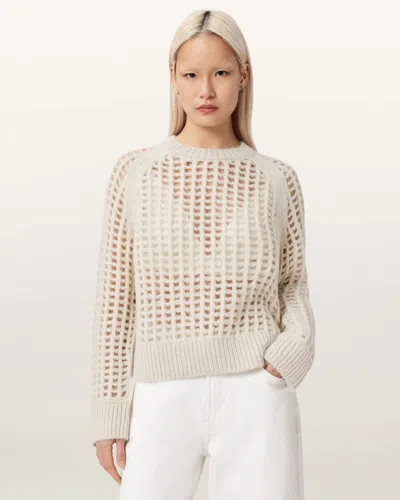Allsaints Suniva Wool Sweater In White