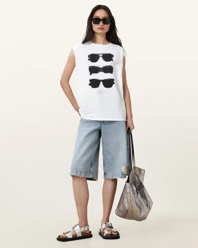 Allsaints Sunnies Brooke Tank Top In Optic White