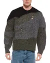Allsaints Sur Alpaca & Wool-blend Crewneck Sweater In Green