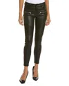 Allsaints Suri Leather Biker Jeans In Black