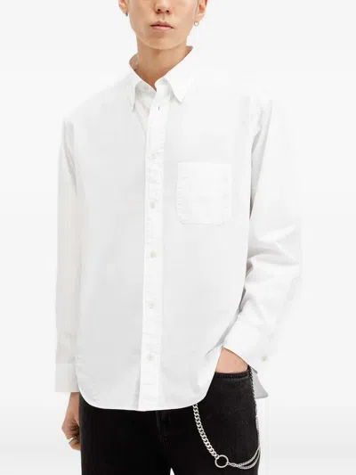Allsaints Sutta Long-sleeve Shirt In White
