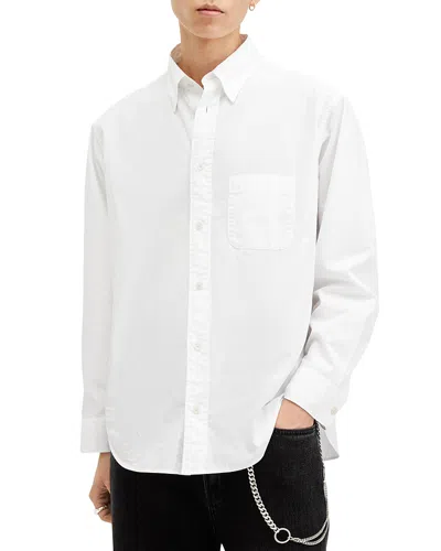 Allsaints Sutta Long Sleeve Relaxed Fit Shirt In White