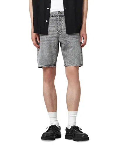 Allsaints Switch Denim 9.4 Shorts In Gray
