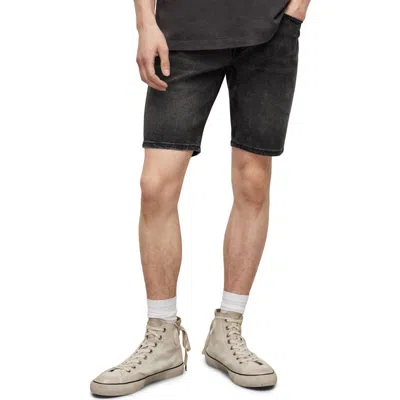 Allsaints Switch Denim Shorts In Black
