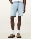 Allsaints Switch Skinny Fit Denim Shorts In Light Indigo Blue