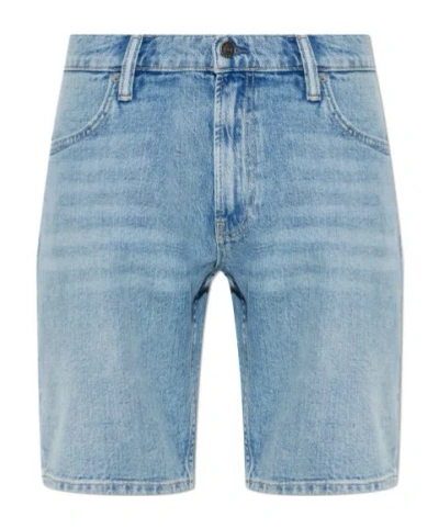 Allsaints Switch Slim Denim Shorts In Blue