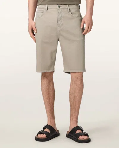 Allsaints Switch Slim Fit Cotton Shorts In Gray
