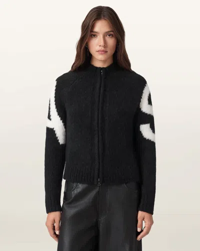 Allsaints Sylvie Slim Fit Cardigan In Multi