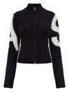 Allsaints Sylvie Zip-up Cardigan In Black