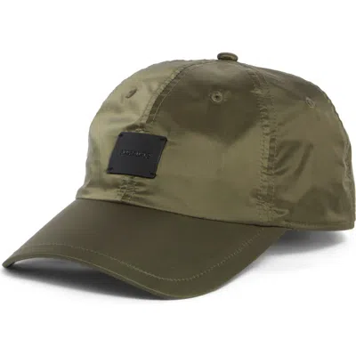 Allsaints Taffeta Baseball Cap In Khaki 341