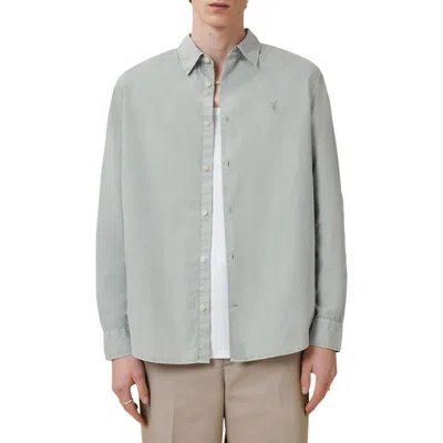 Allsaints Tahoe Button-up Shirt In Gray