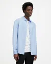 Allsaints Tahoe Garment Dyed Relaxed Fit Shirt In Bethel Blue