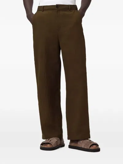 Allsaints Taiko Trousers In Brown
