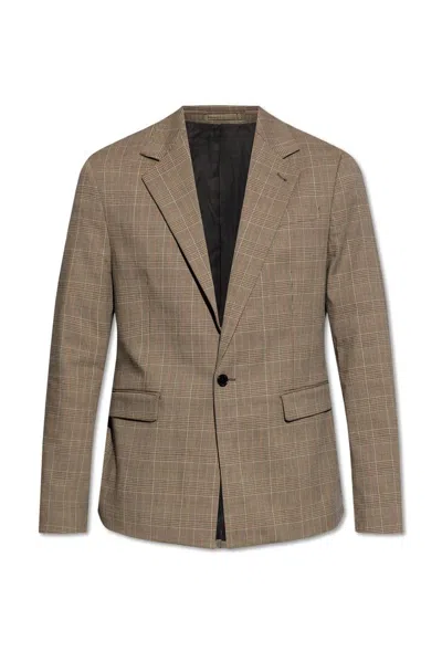 Allsaints Maffrett Fine-check Blazer In Beige