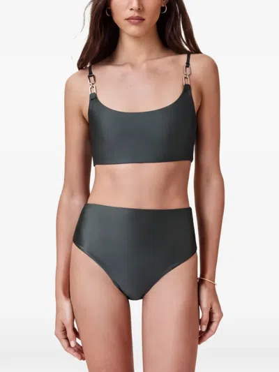 Allsaints Talaria Chain-link Bikini Top In Green