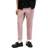 Allsaints Tallis Slim Fit Cropped Tapered Pants In Dusty Pink