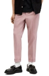 Allsaints Tallis Slim Fit Cropped Tapered Pants In Dusty Pink