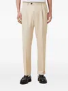 Allsaints Tallis Regular Fit Cuffed Trousers In Brown