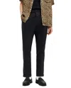 Allsaints Tallis Slim Fit Cropped Tapered Trousers In Black