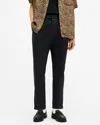 Allsaints Tallis Slim Fit Cropped Tapered Trousers In Black