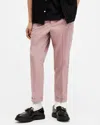 Allsaints Tallis Slim Fit Cropped Tapered Pants In Dusty Pink