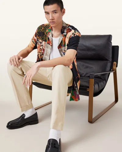 Allsaints Tallis Slim Fit Cropped Pants In Antique Brown