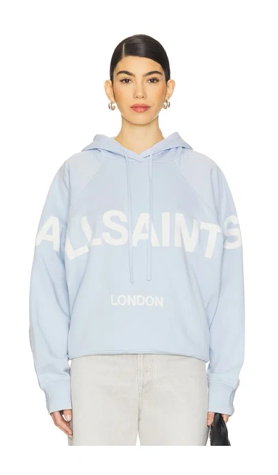Allsaints Talon Biggy Hoodie In Barely Blue