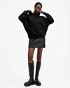Allsaints Talon Underground Oversized Hoodie In Black