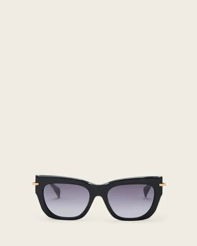 Allsaints Tamsin Rectangular Shaped Sunglasses In Pink