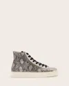 Allsaints Tana Snake Print Leather High Top Trainers, In Multi