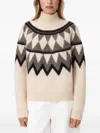 Allsaints Tara Geometric-pattern Sweater In Neutral